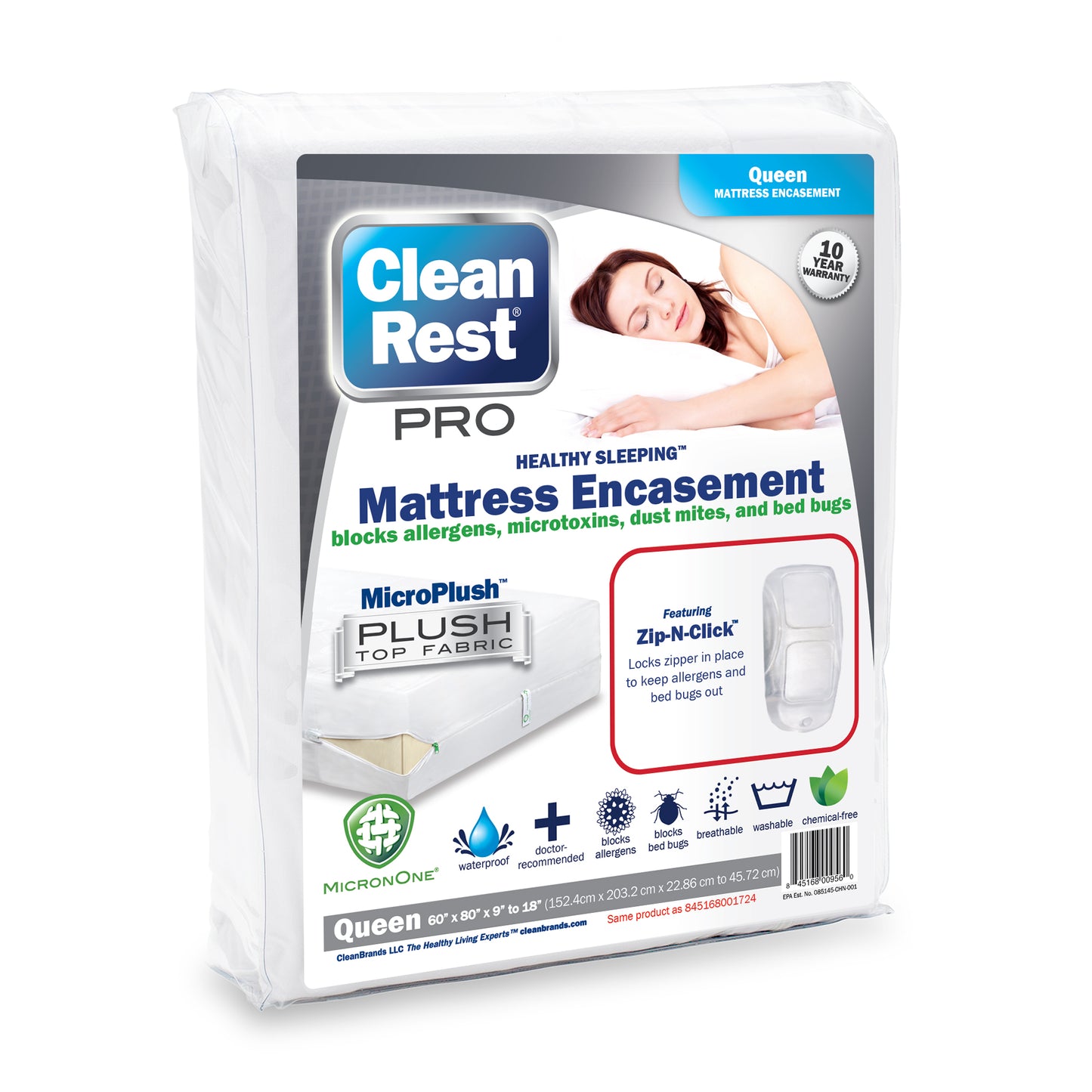 Queen Mattress Encasement Clean Rest Bug Tech - Broadway Pest and Home services