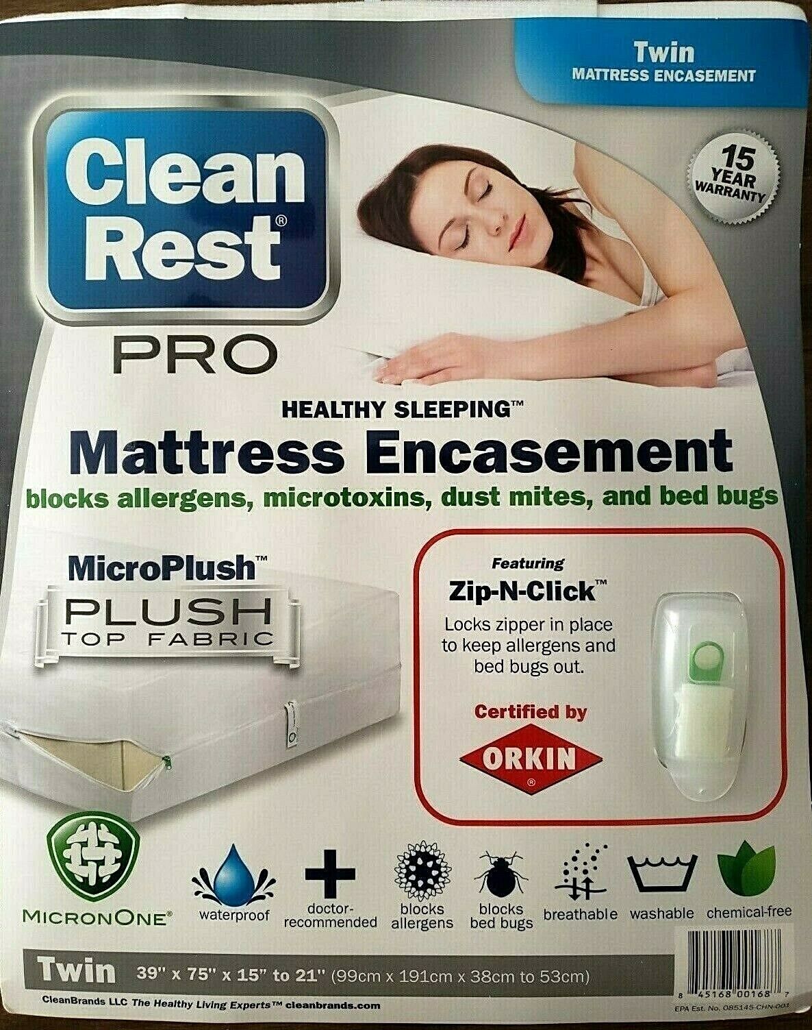 Twin Mattress Encasement Clean Rest Bug Tech - Broadway Pest and Home services