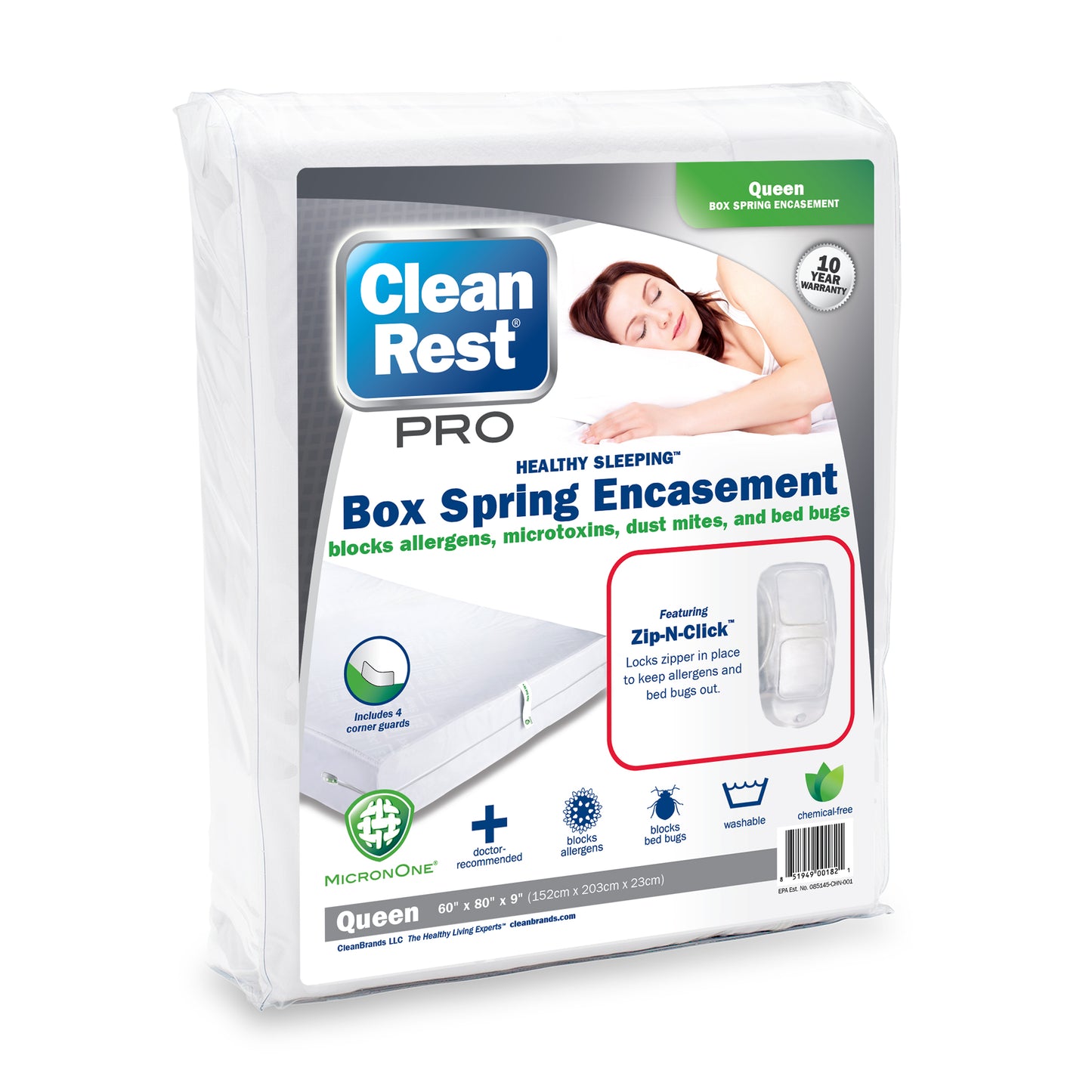 Queen Box Spring Encasement Clean Rest Bug Tech
