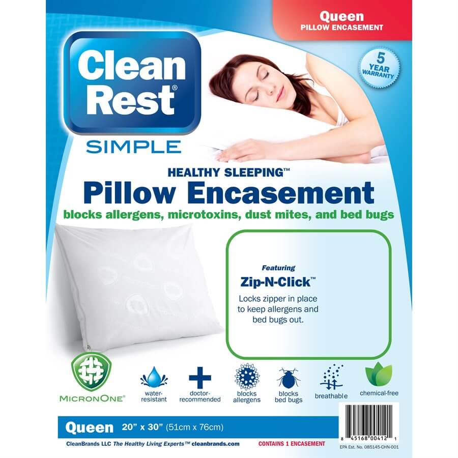 Queen Pillow Encasement Clean Rest Simple