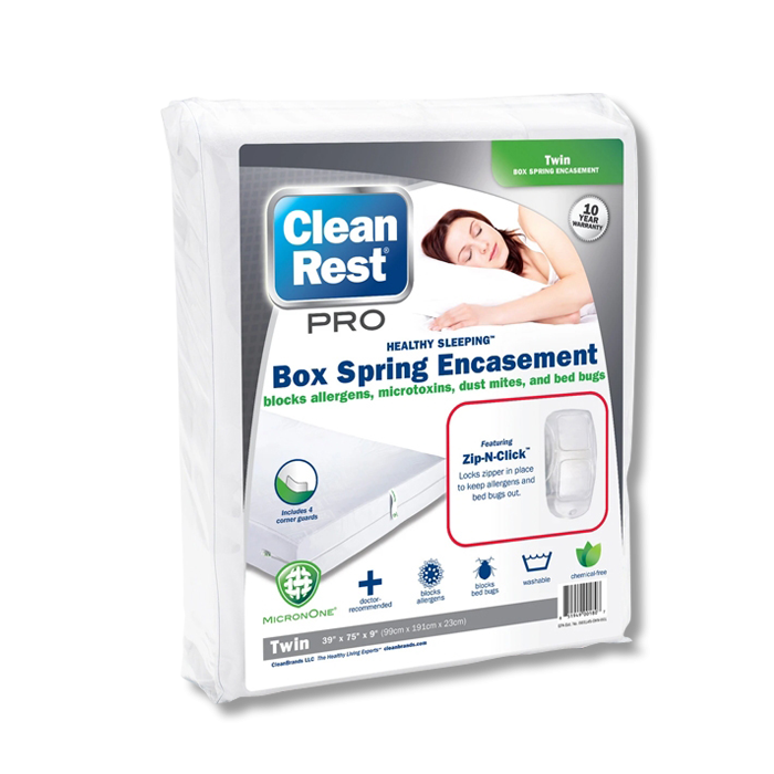 Twin Box Spring Encasement Clean Rest Pro